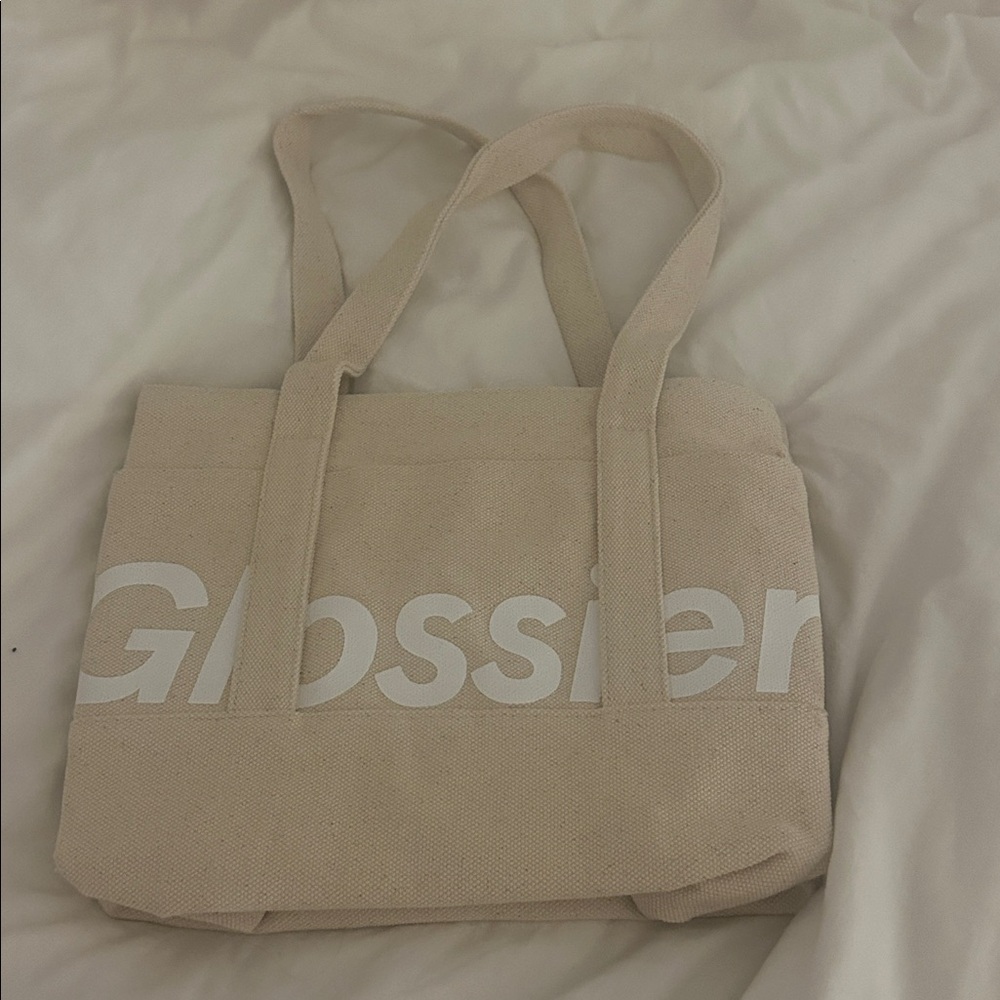 Glossier Cream Canvas Tote